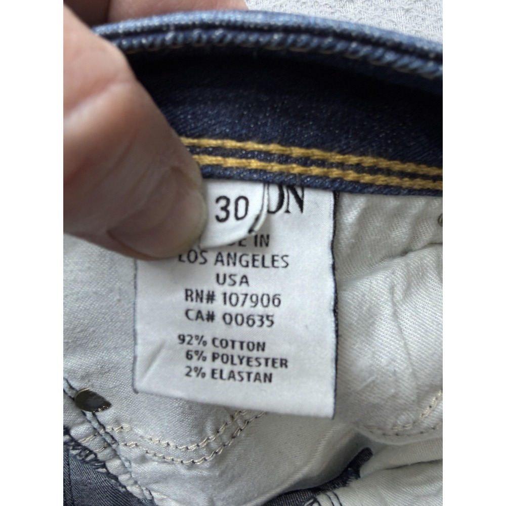 Hudson Ginny Crop Straight Jeans Womens 30 Mid Rise Medium Wash Cuffed 24 USA - Picture 10 of 15